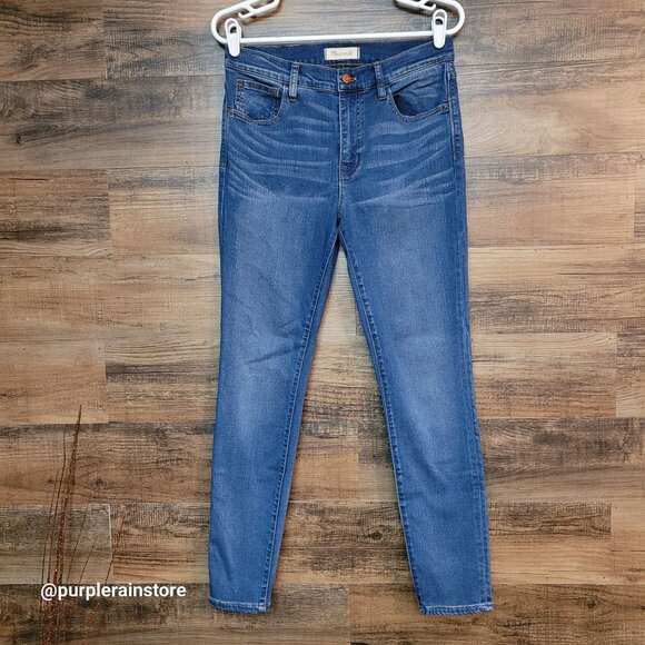 Madewell Jeans 30 Roadtripper Skinny High Rise Orson Wash H5804 Tummy Control - Picture 1 of 12